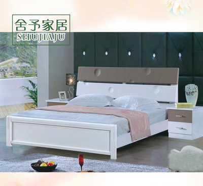 簡(jiǎn)約為愛(ài)，自然陪伴——實(shí)木雙人婚床帶床頭柜組合